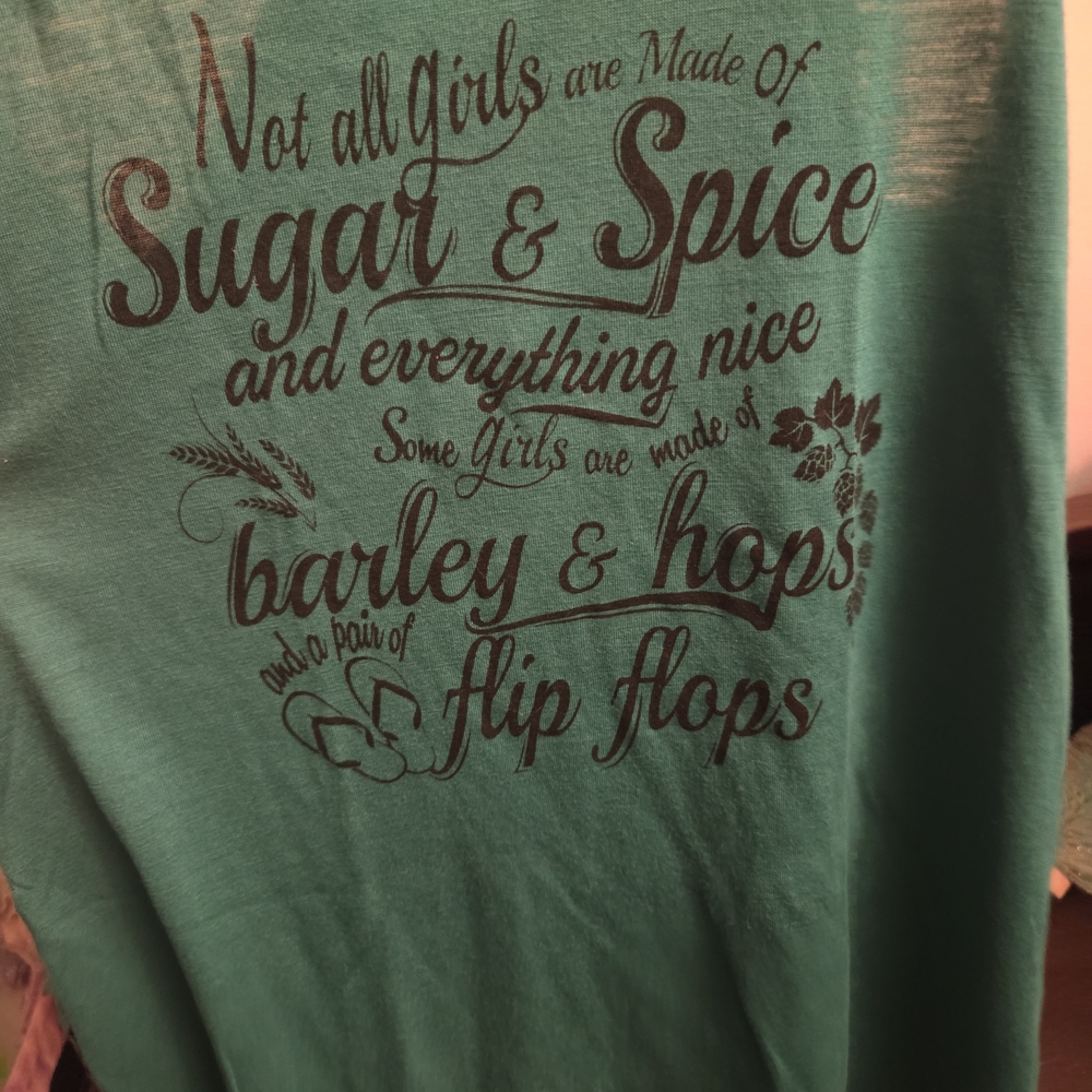 Bella Canvas Green Tank Top Xs New Without Tags Barley Hops Flip Flops